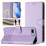 Custodia per telefono in pelle con stampa a nido d'ape e protezione RFID, For iPhone XR, For iPhone XS Max, For iPhone 8 Plus / 7 Plus