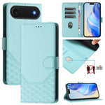 Custodia per telefono in pelle con stampa a nido d'ape e protezione RFID, For iPhone Air, For iPhone 16 Pro Max, For iPhone 16 Pro, For iPhone 16 Plus