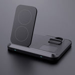 Caricabatterie wireless pieghevole 3 in 1 da 15W