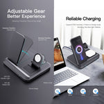 Caricabatterie wireless pieghevole 3 in 1 da 15W