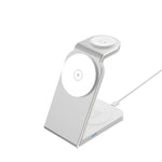 Caricabatterie wireless magnetico 3 in 1 in metallo
