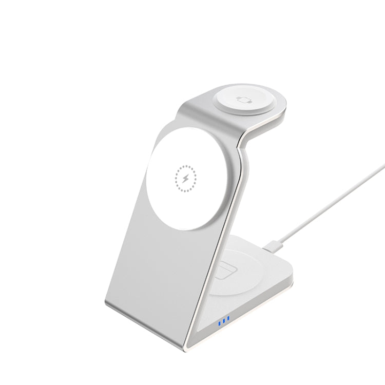 Caricabatterie wireless magnetico 3 in 1 in metallo