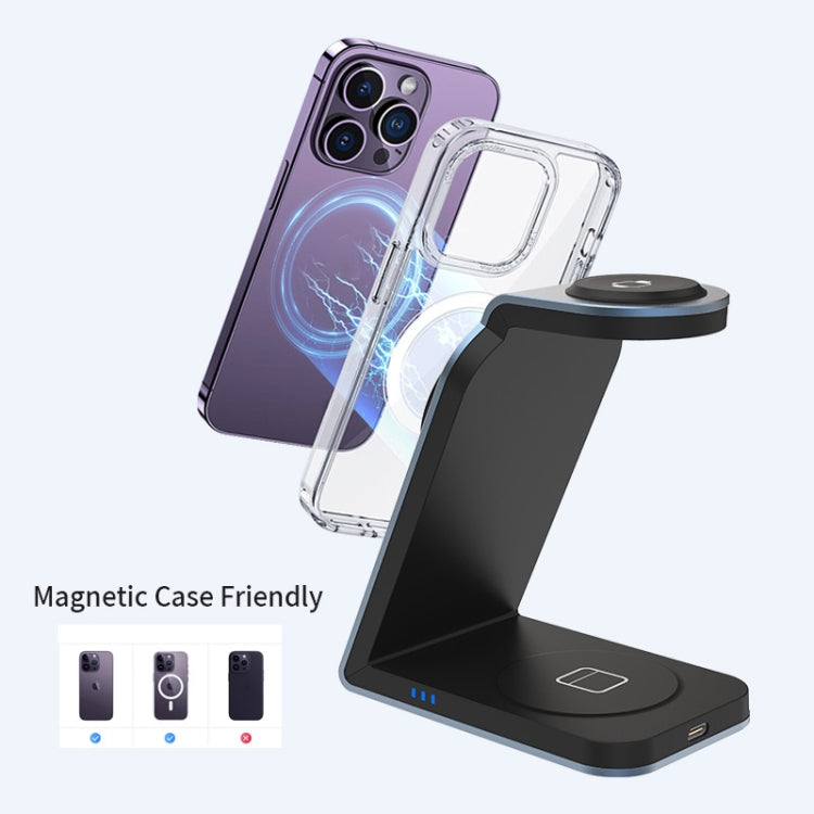 Caricabatterie wireless magnetico 3 in 1 in metallo