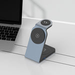 Caricabatterie wireless magnetico 3 in 1 in metallo