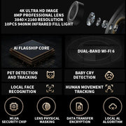 Telecamera intelligente Xiaomi C700 originale 4K 360 angolo di visione a colori visione notturna AI telecamera, US Plug
