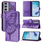 Custodia per telefono in pelle con farfalla in rilievo, For Samsung Galaxy M56 5G, For Samsung Galaxy M35