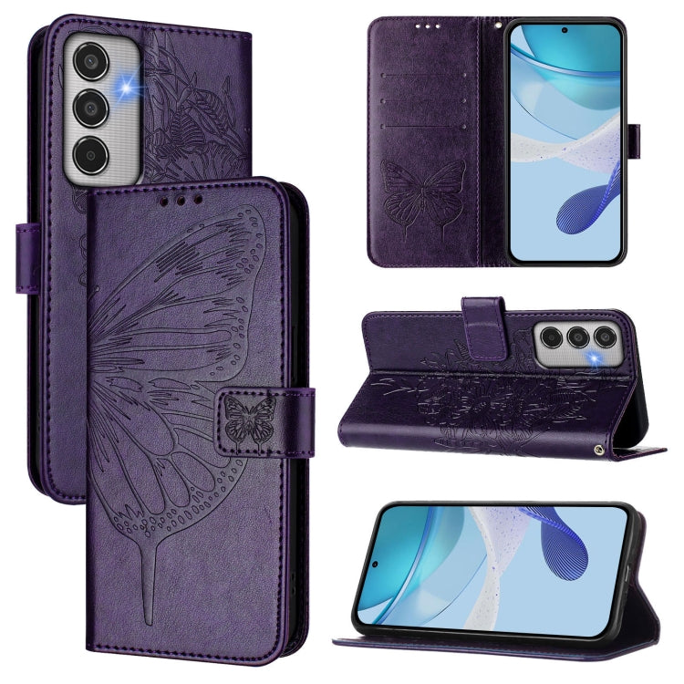 Custodia per telefono in pelle con farfalla in rilievo, For Samsung Galaxy M56 5G, For Samsung Galaxy M35