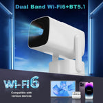 Proiettore portatile WiFi 720P Android 11 con altoparlante