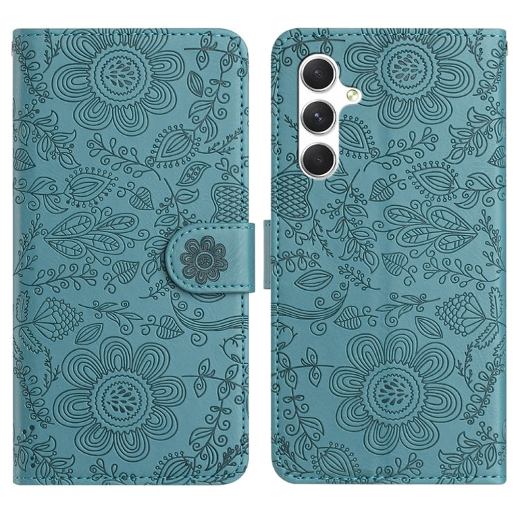 Custodia per telefono in pelle con motivo floreale in rilievo, For Samsung Galaxy A55, For Samsung Galaxy A35, For Samsung Galaxy A15, For Samsung Galaxy A05s
