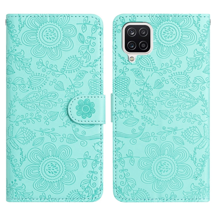 Custodia per telefono in pelle con motivo floreale in rilievo, For Samsung Galaxy A22 5G, For Samsung Galaxy A72, For Samsung Galaxy A53, For Samsung Galaxy A12