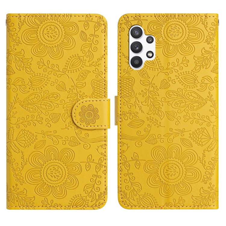 Custodia per telefono in pelle con motivo floreale in rilievo, For Samsung Galaxy A13 4G / A04 / A04s, For Samsung Galaxy A33, For Samsung Galaxy A32 5G / M32 5G, For Samsung Galaxy A52 / A52s