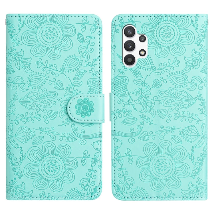 Custodia per telefono in pelle con motivo floreale in rilievo, For Samsung Galaxy A13 4G / A04 / A04s, For Samsung Galaxy A33, For Samsung Galaxy A32 5G / M32 5G, For Samsung Galaxy A52 / A52s