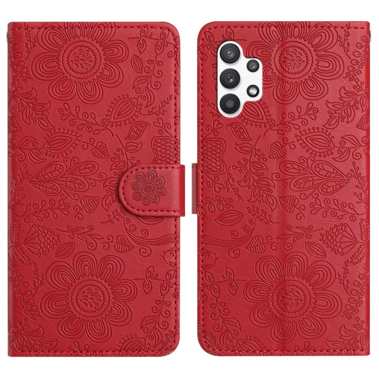 Custodia per telefono in pelle con motivo floreale in rilievo, For Samsung Galaxy A13 4G / A04 / A04s, For Samsung Galaxy A33, For Samsung Galaxy A32 5G / M32 5G, For Samsung Galaxy A52 / A52s