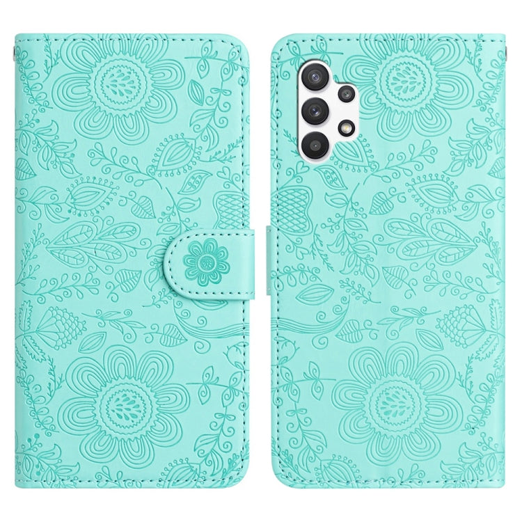 Custodia per telefono in pelle con motivo floreale in rilievo, For Samsung Galaxy A13 4G / A04 / A04s, For Samsung Galaxy A33, For Samsung Galaxy A32 5G / M32 5G, For Samsung Galaxy A52 / A52s