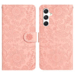 Custodia per telefono in pelle con motivo floreale in rilievo, For Samsung Galaxy A55, For Samsung Galaxy A35, For Samsung Galaxy A15, For Samsung Galaxy A05s