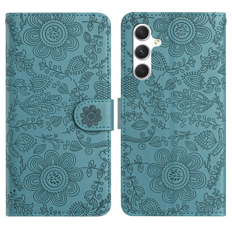 Custodia per telefono in pelle con motivo floreale in rilievo, For Samsung Galaxy A55, For Samsung Galaxy A35, For Samsung Galaxy A15, For Samsung Galaxy A05s