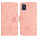 Custodia per telefono in pelle con motivo floreale in rilievo, For Samsung Galaxy A71 4G, For Samsung Galaxy A51 4G