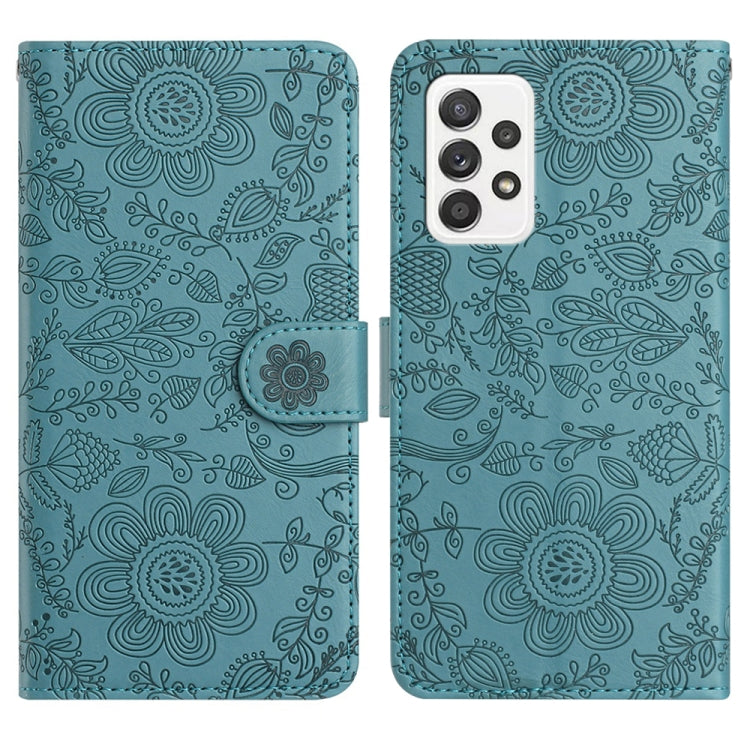 Custodia per telefono in pelle con motivo floreale in rilievo, For Samsung Galaxy A13 4G / A04 / A04s, For Samsung Galaxy A33, For Samsung Galaxy A32 5G / M32 5G, For Samsung Galaxy A52 / A52s