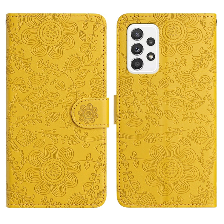 Custodia per telefono in pelle con motivo floreale in rilievo, For Samsung Galaxy A13 4G / A04 / A04s, For Samsung Galaxy A33, For Samsung Galaxy A32 5G / M32 5G, For Samsung Galaxy A52 / A52s