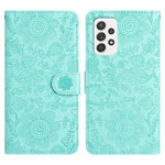 Custodia per telefono in pelle con motivo floreale in rilievo, For Samsung Galaxy A13 4G / A04 / A04s, For Samsung Galaxy A33, For Samsung Galaxy A32 5G / M32 5G, For Samsung Galaxy A52 / A52s