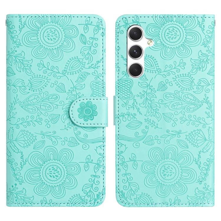 Custodia per telefono in pelle con motivo floreale in rilievo, For Samsung Galaxy A24, For Samsung Galaxy A14, For Samsung Galaxy A34, For Samsung Galaxy A54