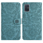 Custodia per telefono in pelle con motivo floreale in rilievo, For Samsung Galaxy A71 4G, For Samsung Galaxy A51 4G