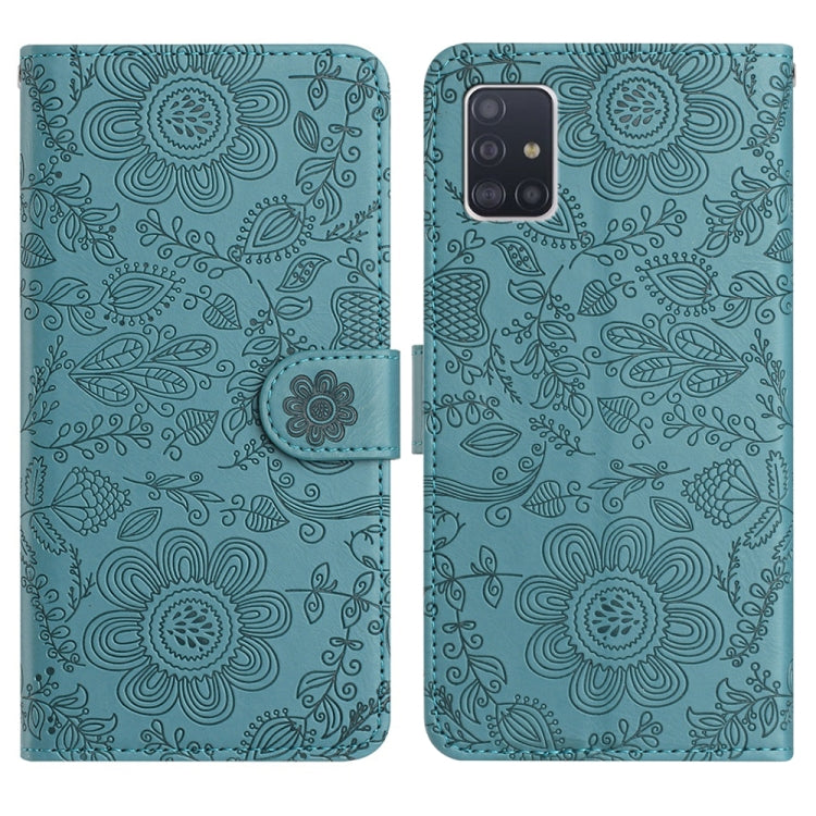 Custodia per telefono in pelle con motivo floreale in rilievo, For Samsung Galaxy A71 4G, For Samsung Galaxy A51 4G
