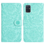 Custodia per telefono in pelle con motivo floreale in rilievo, For Samsung Galaxy A71 4G, For Samsung Galaxy A51 4G