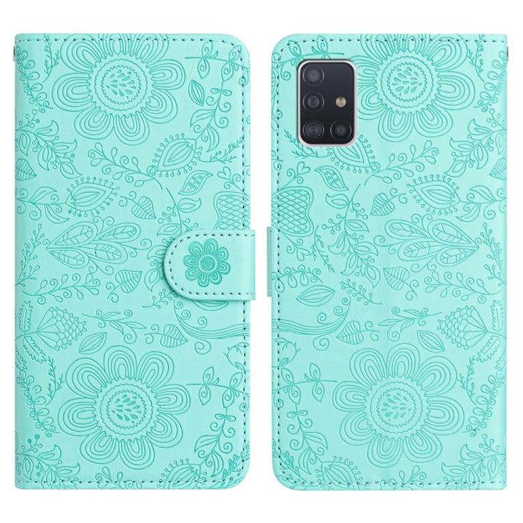 Custodia per telefono in pelle con motivo floreale in rilievo, For Samsung Galaxy A71 4G, For Samsung Galaxy A51 4G