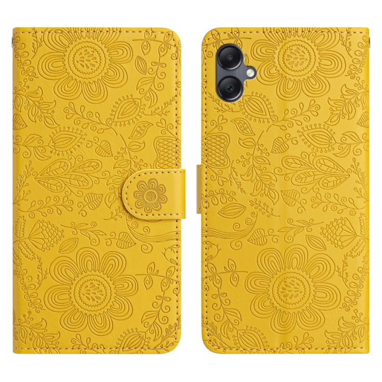 Custodia per telefono in pelle con motivo floreale in rilievo, For Samsung Galaxy A36 5G, For Samsung Galaxy A16 5G, For Samsung Galaxy A06 4G, For Samsung Galaxy A25
