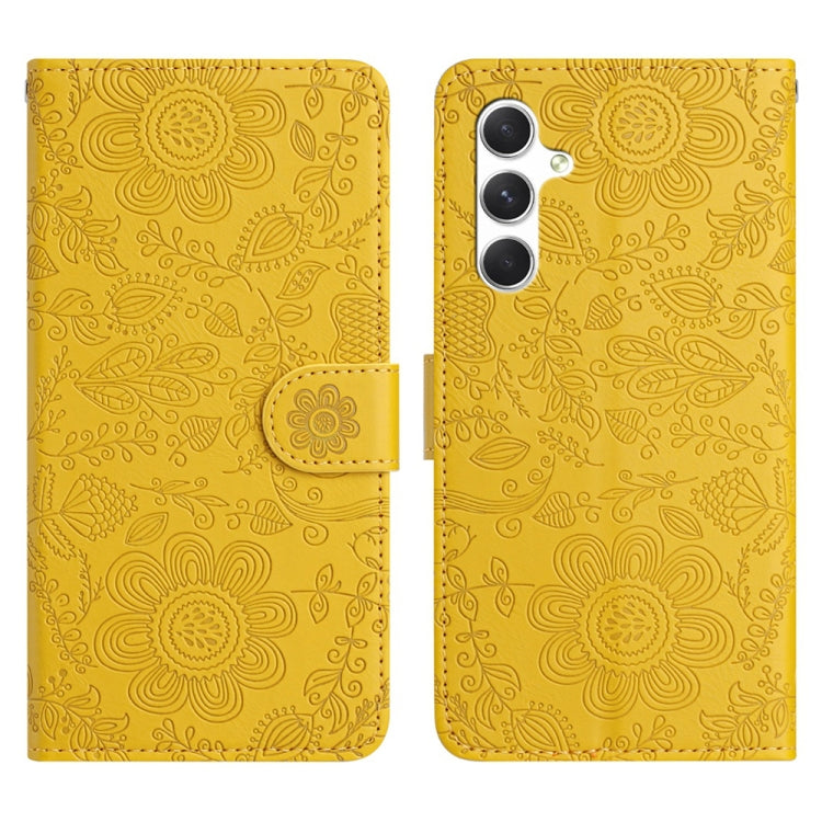 Custodia per telefono in pelle con motivo floreale in rilievo, For Samsung Galaxy A36 5G, For Samsung Galaxy A16 5G, For Samsung Galaxy A06 4G, For Samsung Galaxy A25
