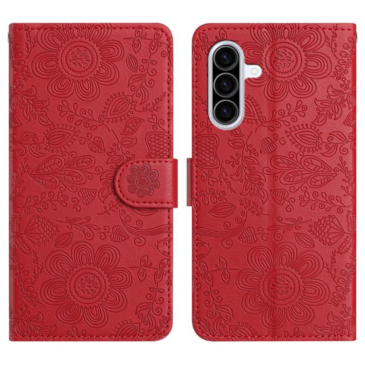 Custodia per telefono in pelle con motivo floreale in rilievo, For Samsung Galaxy A36 5G, For Samsung Galaxy A16 5G, For Samsung Galaxy A06 4G, For Samsung Galaxy A25