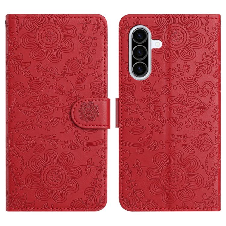 Custodia per telefono in pelle con motivo floreale in rilievo, For Samsung Galaxy A57 5G, For Samsung Galaxy A37 5G, For Galaxy A27 5G, For Samsung Galaxy A56 5G