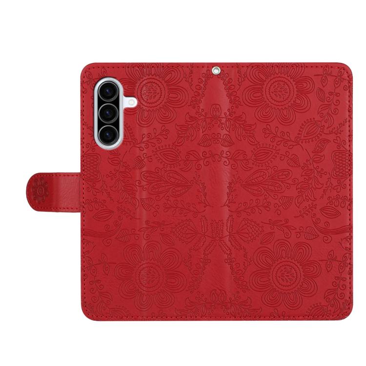 Custodia per telefono in pelle con motivo floreale in rilievo, For Samsung Galaxy A57 5G, For Samsung Galaxy A37 5G, For Galaxy A27 5G, For Samsung Galaxy A56 5G