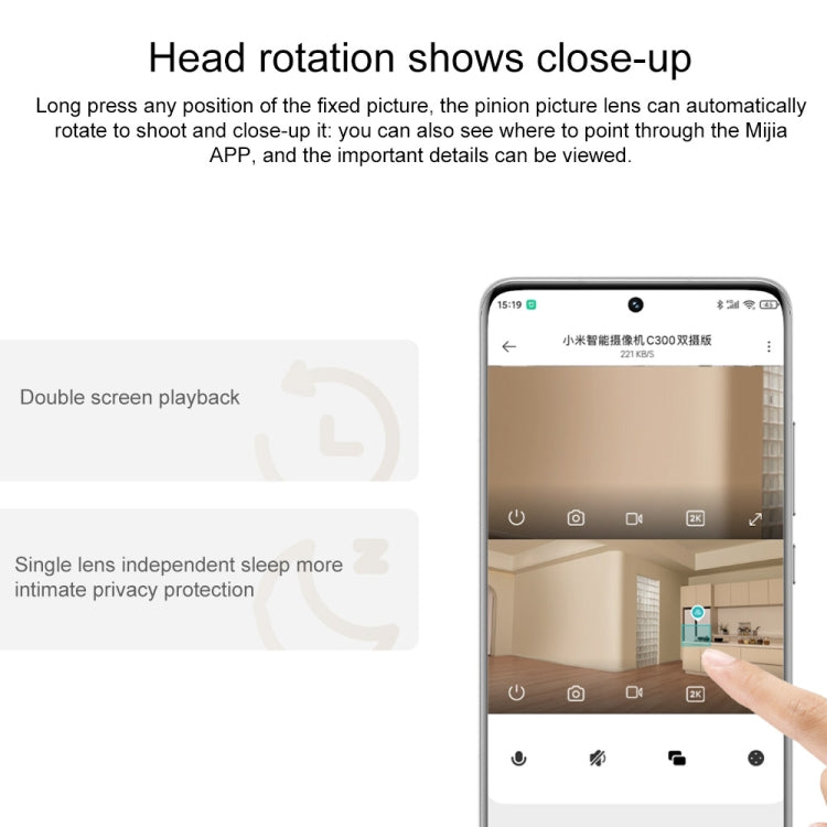 Xiaomi Smart Camera C300 Dual Lens 3MP con AI