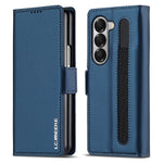 Custodia per telefono in PU con trama fine smerigliata LC.IMEEKE L1 Series con slot per penna, penna non inclusa, For Samsung Galaxy Z Fold5, For Samsung Galaxy Z Fold4