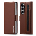 Custodia per telefono in PU con trama fine smerigliata LC.IMEEKE L1 Series con slot per penna, penna non inclusa, For Galaxy Z Fold8 5G, For Galaxy Z Fold8 Ultra 5G, For Samsung Galaxy Z Fold7 5G, For Samsung Galaxy Z Fold6