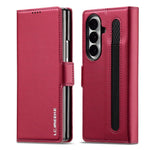 Custodia per telefono in PU con trama fine smerigliata LC.IMEEKE L1 Series con slot per penna, penna non inclusa, For Galaxy Z Fold8 5G, For Galaxy Z Fold8 Ultra 5G, For Samsung Galaxy Z Fold7 5G, For Samsung Galaxy Z Fold6