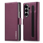 Custodia per telefono in PU con trama fine smerigliata LC.IMEEKE L1 Series con slot per penna, penna non inclusa, For Galaxy Z Fold8 5G, For Galaxy Z Fold8 Ultra 5G, For Samsung Galaxy Z Fold7 5G, For Samsung Galaxy Z Fold6