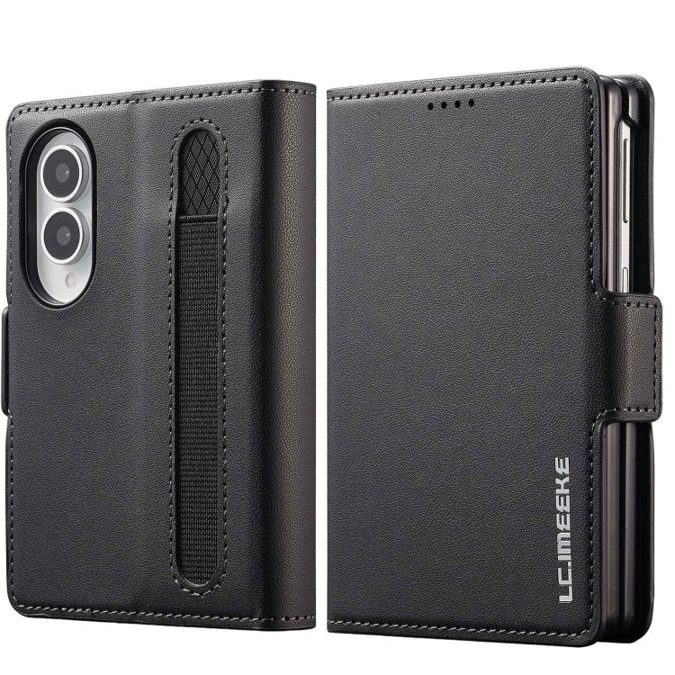 Custodia per telefono in PU con trama fine smerigliata LC.IMEEKE L1 Series con slot per penna, penna non inclusa, For Galaxy Z Fold8 5G, For Galaxy Z Fold8 Ultra 5G, For Samsung Galaxy Z Fold7 5G, For Samsung Galaxy Z Fold6