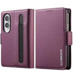 Custodia per telefono in PU con trama fine smerigliata LC.IMEEKE L1 Series con slot per penna, penna non inclusa, For Galaxy Z Fold8 5G, For Galaxy Z Fold8 Ultra 5G, For Samsung Galaxy Z Fold7 5G, For Samsung Galaxy Z Fold6