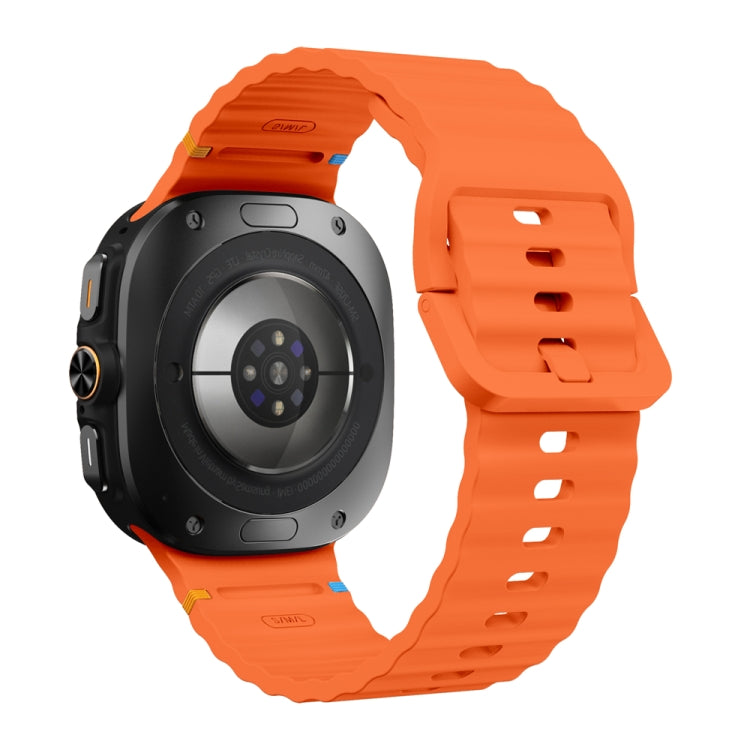 Cinturino per orologio in silicone con cuciture a grana ondulata, For Samsung Galaxy Watch Ultra 47mm / Ultra 2025