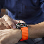 Cinturino per orologio in silicone con cuciture a grana ondulata, For Samsung Galaxy Watch Ultra 47mm / Ultra 2025