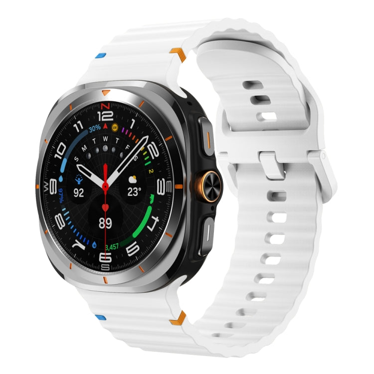 Cinturino per orologio in silicone con cuciture a grana ondulata, For Samsung Galaxy Watch Ultra 47mm / Ultra 2025