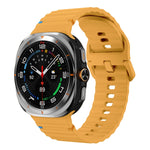 Cinturino per orologio in silicone con cuciture a grana ondulata, For Samsung Galaxy Watch Ultra 47mm / Ultra 2025