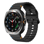 Cinturino per orologio in silicone con cuciture a grana ondulata, For Samsung Galaxy Watch Ultra 47mm / Ultra 2025