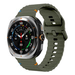 Cinturino per orologio in silicone con cuciture a grana ondulata, For Samsung Galaxy Watch Ultra 47mm / Ultra 2025