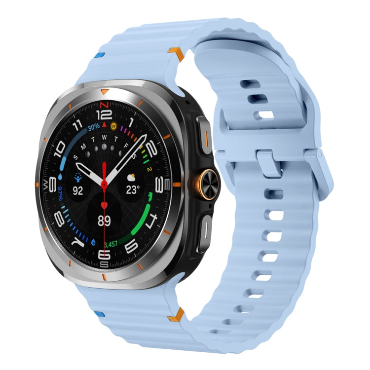 Cinturino per orologio in silicone con cuciture a grana ondulata, For Samsung Galaxy Watch Ultra 47mm / Ultra 2025