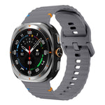 Cinturino per orologio in silicone con cuciture a grana ondulata, For Samsung Galaxy Watch Ultra 47mm / Ultra 2025
