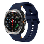 Cinturino per orologio in silicone con cuciture a grana ondulata, For Samsung Galaxy Watch Ultra 47mm / Ultra 2025